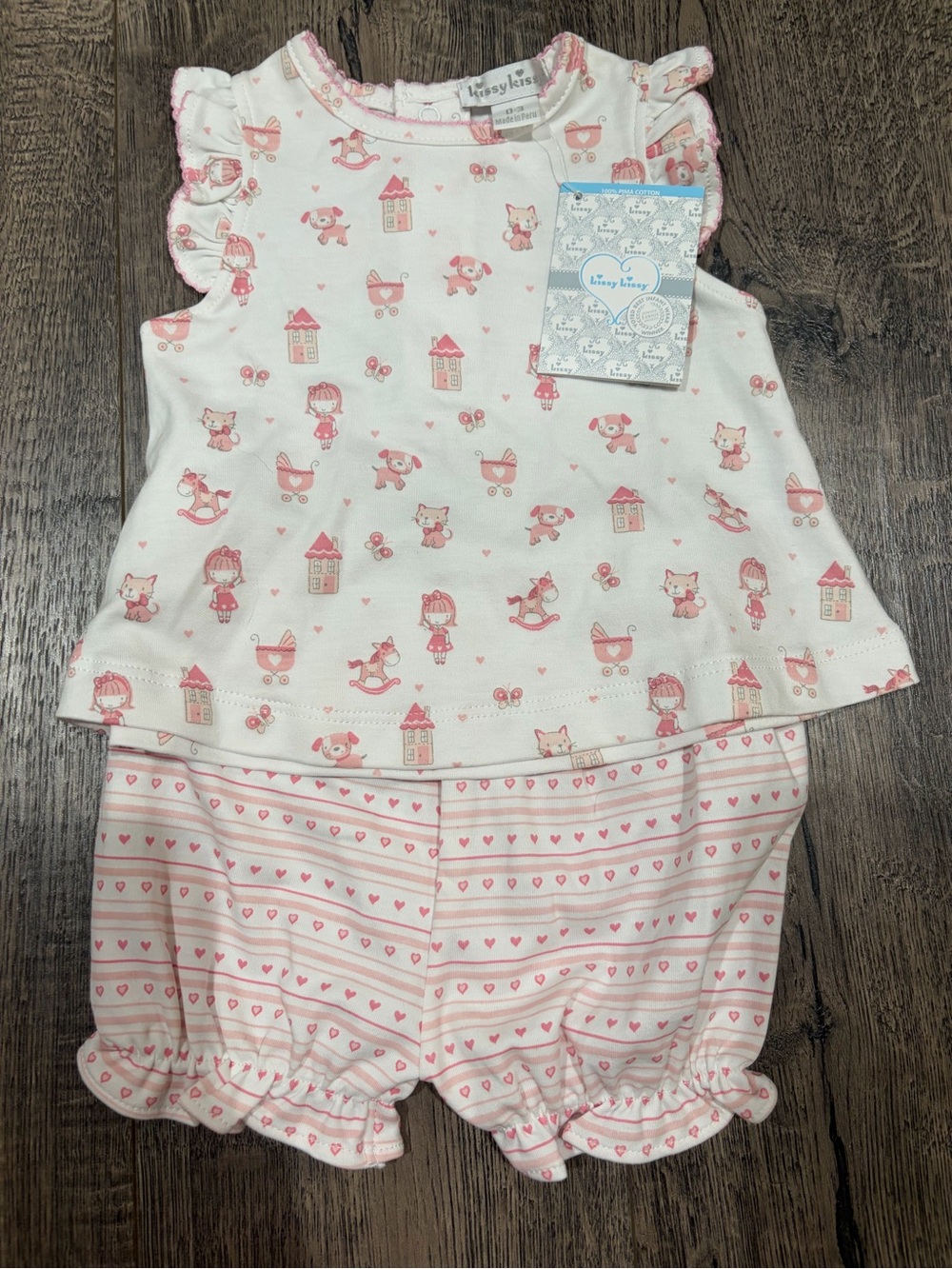 Kissy Kissy Pink Printed Baby Set